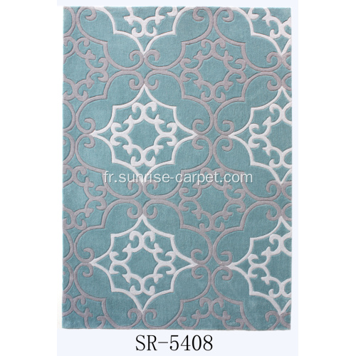 Hand Tufted Carved Design Carpet Tapis